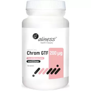 Aliness Chrom GTF Active Cr-Complex 200mcg 100tabs vege - suplement diety