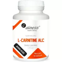 Aliness L-Carnitine ALC L-Karnityna Acetyl 380mg 100kaps vege - suplement diety Odchudzanie, Spalacz