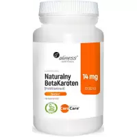Aliness Naturalny BetaKaroten (ProWitamina A) 14mg 100tab vege - suplement diety