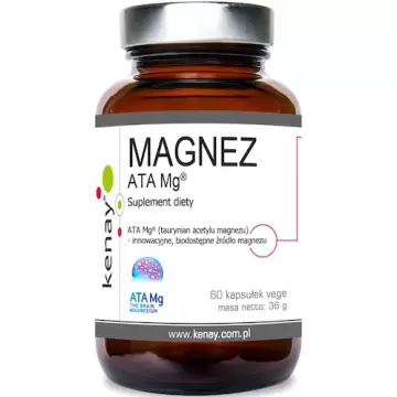 Kenay Magnez taurynian ATA 60kaps vege - suplement diety