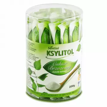Santini Ksylitol xylitol C krystaliczny fiński Santini sticksy 200g (40x5g) - cukier brzozowy Danisco Sweeteners