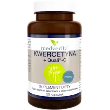 Medverita Kwercetyna 250mg ekstrakt z perełkowca japońskiego + Quali-C 98% 50kaps - suplement diety
