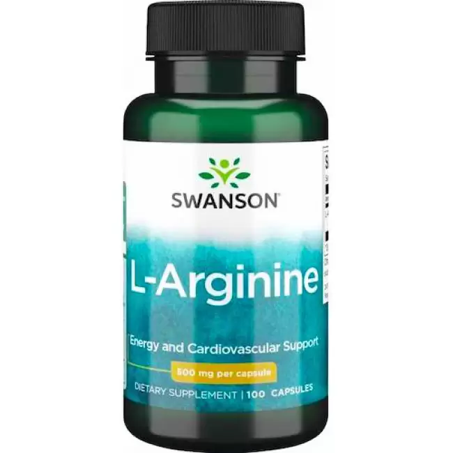 Swanson L-Arginina 500mg 100kaps - suplement diety