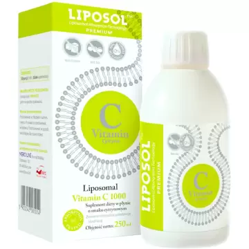 Aliness Liposol Liposomalna witamina C buforowana 250ml w płynie smak cytrynowy Odporność