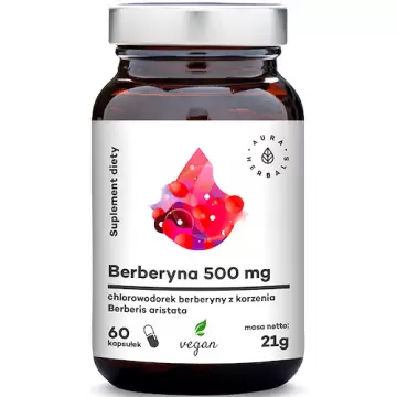 Aura Herbals Berberyna 490mg 60kaps vege - suplement diety