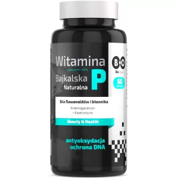 Bioorganic Witamina P Bajkalska 60kaps - suplement diety Kwercetyna Antyoksydacja Jelita Ochrona DNA