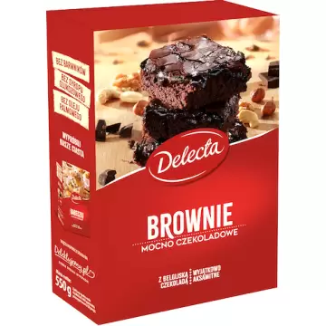 Delecta Ciasto Brownie 550g mocno Czekoladowe Aksamitne