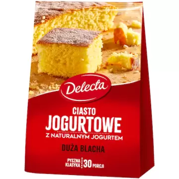 Delecta Ciasto Jogurtowe 640g Duża blacha 30 porcji Naturalny jogurt