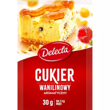 Delecta Cukier Wanilinowy 30g Aromatyczny Duża porcja Wypieki Ciasta