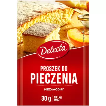 Delecta Proszek do pieczenia 30g Do wypieków ciast