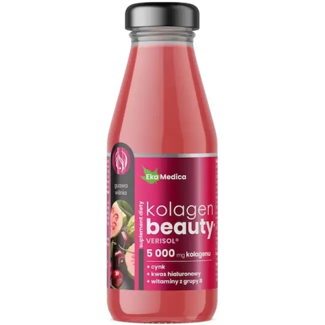 EkaMedica Kolagen Beauty funkcjonalne smoothie 250ml - suplement diety Kwas Hialuronowy Cynk B-complex