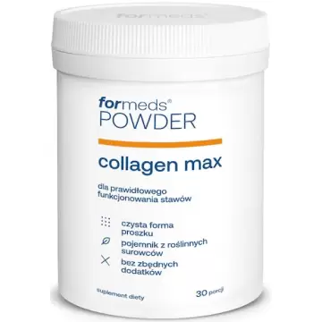 ForMeds F-COLLAGEN MAX Kolagen+Kwas Hialuronowy+D3+K2+C 30prc proszek - suplement diety Kości Mięśnie Skóra