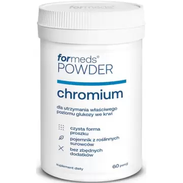 ForMeds Powder F-CHROMIUM 200 Chrom Pikolinian 60prc proszek - suplement diety Metabolizm Glukoza