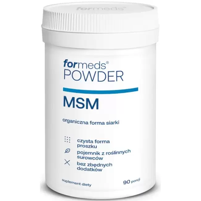 ForMeds Powder F-MSM Siarka czysta 90prc proszek - suplement diety Stawy Ścięgna Chrząstka Skóra
