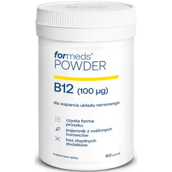 ForMeds Powder F-VIT B12 Metylokobalamina 60prc proszek - suplement diety Układ Nerwowy Metabolizm Energia