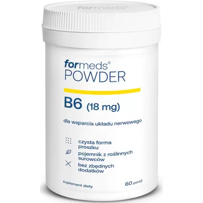 ForMeds Powder F-VIT B6 Pirodoksyna 60prc proszek - suplement diety Anemia Układ Nerwowy Energia Metabolizm