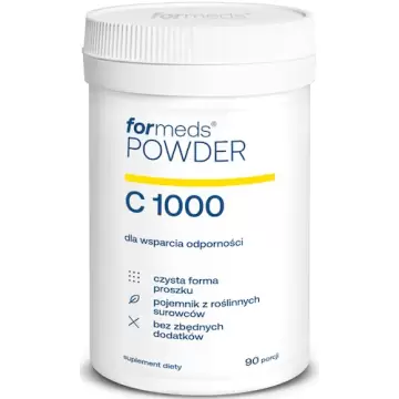 ForMeds Powder F-VIT C 1000 witamina C 90prc proszek Konfiguracja-L - suplement diety Odporność Energia Skóra