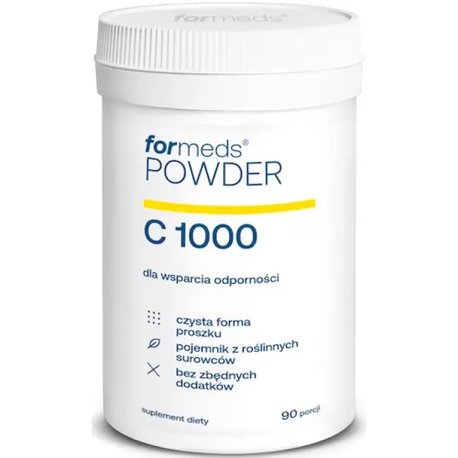 ForMeds Powder F-VIT C 1000 witamina C 90prc proszek Konfiguracja-L - suplement diety Odporność Energia Skóra