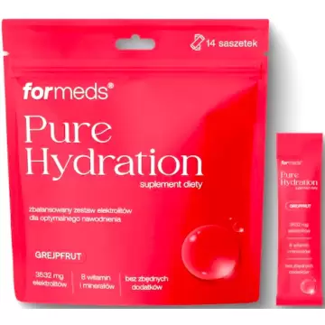 ForMeds Pure Hydration Grejpfrut 131,8 g 14 saszetek - suplement diety Elektrolity w proszku Nawodnienie Energia