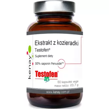 Kenay Ekstrakt z kozieradki Testofen 300mg 60kaps vege - suplement diety Testosteron 50% saponin