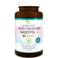 Medverita MYO/D-CHIRO Inozytol Quaterfolic 60kaps vege - suplement diety Mio Inositol Stres Płodność PCOS