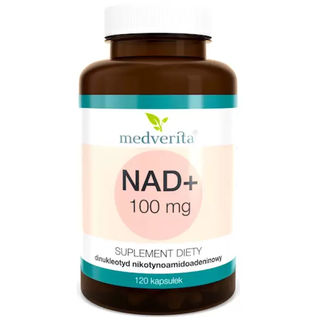 Medverita NAD+ Dinukleotyd Nikotynoamidoadeninowy 100mg 120kaps - suplement diety Mitochondria Regeneracja