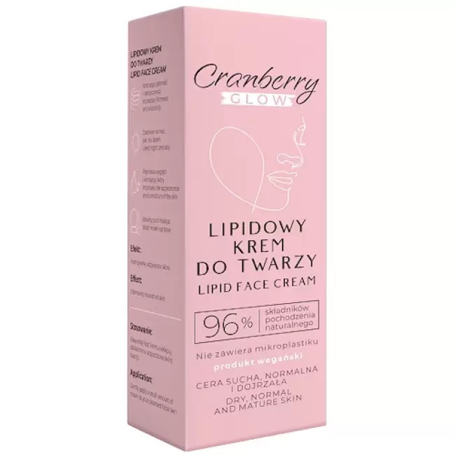 NOVA GOCranberry Lipidowy Krem do twarzy Cranberry Glow 50 ml - naturalne pochodzenie składników