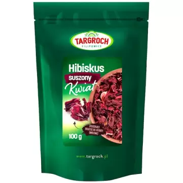 Targroch Hibiskus suszony Kwiat 100g Herbatka ziołowa owocowa