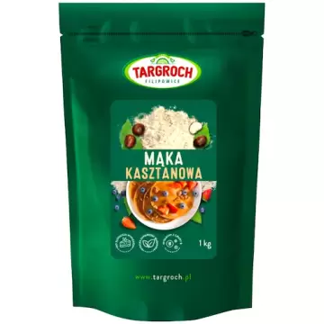 Targroch Mąka kasztanowa 1kg Bezglutenowa 1000g Błonnik Wit. grupy B Wypieki KETO