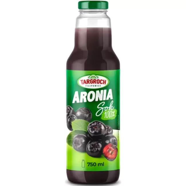 Targroch Sok Aronia 100% 750ml z Aronii Aroniowy bez konserwantów bez dodatku cukru