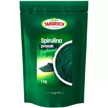 Targroch Spirulina 1000g proszek Algi - suplement diety Super Food Białko Minerały Żelazo Jod